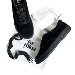 Women's Black Sneakers BY MINA 230 Korean to US SZ6
